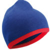 Beanie with Contrasting Border James & Nicholson - royal red