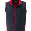Mens Promo Softshell Vest James & Nicholson - iron grey red