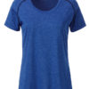 Ladies Sports T Shirt James & Nicholson - blue melange navy