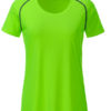 Ladies Sports T Shirt James & Nicholson - bright green black