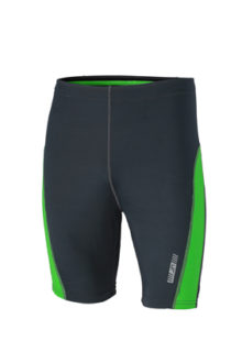 Mens Running Short Tights James & Nicholson - iron grey green