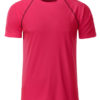 Mens Sport T Shirt James & Nicholson - bright pink titan